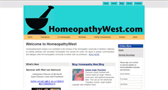 Desktop Screenshot of homeopathywest.com